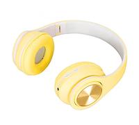 ZAICOLER Cuffie Bluetooth RGB Cuffie Wireless Sopra L'orecchio con Design Pieghevole, unità Altoparlante da 40 Mm, Prestazioni Stabili, Luce Colorata Elegante per Musica da Gioco, Comodi (YELLOW)