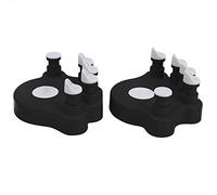 ZAICOLER Dispositivo per L'allenamento delle Dita del Pianoforte, Correttore Ergonomico per le Mani, Attrezzo per Esercizi di Forza per Principianti, Realizzato in ABS e Silicone, 2 Pezzi (BLACK)