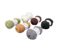 ZAICOLER Filato Scrubby, 6 Rotoli Filato Scrubby di Cotone Glitterato per Strofinacci Scrubbie con tonalità Terra All'uncinetto per Strofinacci All'uncinetto Borsa per
