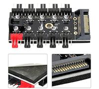 ZAICOLER Hub Ventola per Chassis PC con Controllo PWM per un Raffreddamento Efficiente della CPU Nei Case dei Computer - Design in Metallo Premium, compatibilità a 4 Pin e 3 Pin, Include 1 Hub e 1