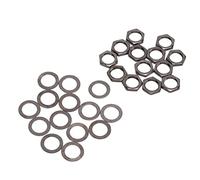 ZAICOLER Kit Rondelle Dadi Jack per Basso Elettrico da 14 Pezzi, Set di Dadi e Rondelle in Metallo per Passo, Kit di Connessione Presa Jack per Chitarra Basso con vestibilità (Grigio canna di fucile)