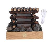 ZAICOLER Lampada a Fuoco Finto con 3 Modalità di Suono, Fissa Senza Suono, Sfarfallio con Falco da Campeggio LED Effetti Sonori Integrati Rumore Bianco Che Favorisce Il Sonno