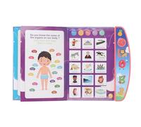 ZAICOLER Libro Elettronico per Bambini Libro Sonoro Interattivo Giocattolo Educativo per Imparare L'inglese per i più Piccoli Dimensioni 25x22x2 Cm (Rosea)
