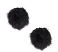 ZAICOLER Mini Coperture per Parabrezza Pelose da 2 Pezzi, Parabrezza per Microfono Wireless Rosa, Cuffia Antivento con Filtro Anti-pop Peloso con Riduzione del Rumore di Fondo, Ideale per Studi di