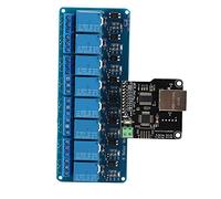 ZAICOLER Modulo Controller relè Ethernet con Controllo Server Web per la Gestione Remota dei Dispositivi, relè a 8 con Porta RJ45 per L'automazione Domestica Intelligente