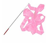 ZAICOLER Nastri da Danza per Bambini da 4 M, Stelle Filanti Colorate per Ginnastica, Graziose Bacchette da Ballo per Feste, Impugnatura Antiscivolo, Nylon Rosso e Fibra di Vetro (#5)