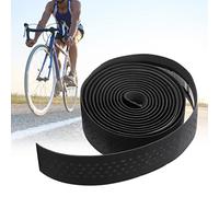 ZAICOLER Nastri per Manubrio da 2 Pezzi, Morbidi, Traspiranti e Resistenti per la Guida in Mountain bike. Materiale PU di Alta qualità (BLACK)