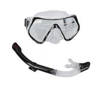 ZAICOLER Occhialini Subacquei Design Regolabile Comodo Trasparenza della Luce Eccellente Respiro Fluido e senza Restrizioni Boccaglio Subacqueo Leggero con Siliconi, Vetro, Plastica (nero bianco)