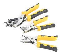 ZAICOLER Perforatore per Cintura, Pinza Antiruggine Cromata Trattata Termicamente con Diverse Dimensioni dei Fori da 2,5 Mm a 5 Mm, per Artigianato in Pelle e Riparazione di Cinture