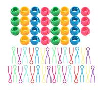 ZAICOLER Portafilo da 60 Pezzi, Clamp/Holder Ferma Bobina in Plastica Morbida in Silicone per Macchina da Cucire, con Salva Bobina per Evitare Che il Filo Si Srotoli