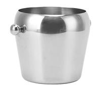 ZAICOLER Secchiello per il Ghiaccio in Acciaio Inossidabile Elegante Refrigeratore per Bevande di Grande capacità per Feste Home Bar Acciaio Inossidabile 304 (Argento Nudo Piccolo 1L)