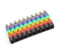 ZAICOLER Segnacavi, Etichettatrice per Cavi Etichetta Numero Filo con Design a Clip per Ufficio e Casa (100 pezzi -2,5 mm 2,5 quadrati)