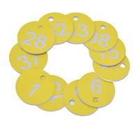 ZAICOLER Set di Etichette per Alveare 50 Pezzi Etichette per Cartelli Numerati Rotondi di Alta qualità per Apicoltura Materiale ABS Durevole (1-50)