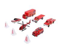 ZAICOLER Set di Giocattoli per Auto dei Pompieri con Dettagli Realistici e Struttura in Lega per Giochi Fantasiosi Perfetti per i Bambini 6 Pezzi (rosso)