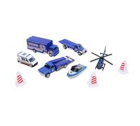 ZAICOLER Set di Giocattoli per Auto dei Pompieri con Dettagli Realistici e Struttura in Lega per Giochi Fantasiosi Perfetti per i Bambini 6 Pezzi (BLUE)