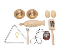 ZAICOLER Set di Strumenti a Percussione Educazione Musicale Precoce Legame Genitore Figlio Kit Musicale Completo Giocattoli Musicali Legno per Educazione Precoce con Faggio Liscio