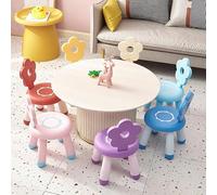 ZAICOLER Simpatica Sedia per attività per Bambini, Non Facile da Far Scorrere, Sedia in Plastica Portatile per la Ricreazione dei Bambini, il Picnic, il Divertimento in Soggiorno (Limone)
