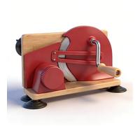 ZAICOLER Tagliapane Manuale Spessore Regolabile Taglio Uniforme Maniglia Ergonomica Utensile per Affettatura a Manovella per Pane a Lievitazione Naturale con Acciaio Inossidabile (rosso)