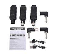 ZAICOLER Trasmettitore e Ricevitore XLR Wireless, Microfonico Plug and Play con Batteria Ricaricabile e Portata di 100 M, Ideale per Microfoni Dinamici, Strumenti e Sistemi PA (1 a 2)