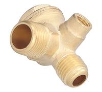 ZAICOLER Valvola di Ritegno 323, Connessione Filettata a 3 Vie in Ottone Resistente, Impedisce il Flusso Inverso per Sistemi di Compressione Dell'aria, 1 unità