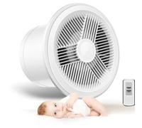 ZAIED Aspiratore Bagno con Telecomando Senza Fili-Aspiratore Bagno,Valvola di Ritegno Ad Apertura E Chiusura Automatica,Estrattore Aria Silenzioso,IPX2 Impermeabile,per Cucina,Garage,4 Inches