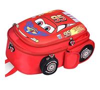 Zainetti per Bambini Cars Anime Elementare Zaino da Scuola Resistente all'Acqua Grande capacità Scuola Borsa con Astuccio per Ragazzi e Ragazze (Color : Red, Size : S)