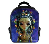 Zainetto Alien Dreads Nemesis Now 40Cm Doppia Tasca Frontale Velluto Stampato