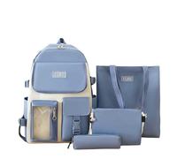 Zainetto Bambina - Set per Studenti per La Scuola Borse da Trasporto Leggere E Versatili Ideali per Studenti delle Scuole Medie E Superiori Zaino Resistente Ed Elegante (Blue One Size)