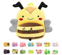 Zainetto Bambino Personalizzato con Nome Ricamato,Zaini Personalizzati per Bambini per Ragazze e Ragazzi, Regalo per l'ingresso a Scuola, 15 Stili di Sacchi Scuola per Animali (26cm x 24cm x 10cm)#16