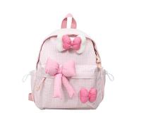 Zainetto Bimba - Zaino Alla Moda A Quadri Per Uomo Donna E Bambino Con Grazioso Design A Fiocco Leggero E Resistente Per La Scuola Per L'Uso Quotidiano Per L'Abbigliamento Casual Da Viaggio (One Size)