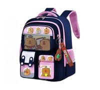 Zainetto casual carino, perfetto per adolescenti e alunni della scuola primaria, completo di un ciondolo adorabile e di una cartolina regalo.,Blu,small size