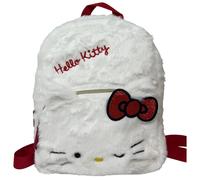ZAINETTO DA PASSEGGIO HELLO KITTY IN PELUCHE BORSA 28 CM DETTAGLI 3D E RICAMATI