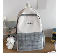 Zainetto da scuola impermeabile e leggero scozzese con decorazioni per bambole per laureati, ragazze adolescenti, matricole, studenti del secondo anno, junior e senior al college, università e scuola 