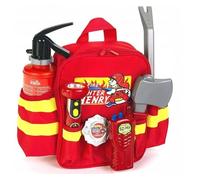 Theo Klein 8900 Zaino dei pompieri Fire Fighter Henry, Con torcia tascabile a batterie, estintore e molto altro, Dimensioni: 28 cm x 25 cm x 8,5 cm, Giocattolo per bambini a partire dai 3 anni di età