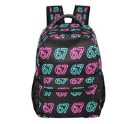 Zainetto Neon Blue Pink 67 Borsa Elementare alta capacità | Capiente Backpack Adattabile Zaini Gite Escursione