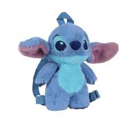 Zainetto peluche Bambina Disney mini zaino 28×18×11 cm con spallacci regolabili morbido 3D leggero soffice iea regalo (Stitch)