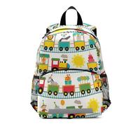 Zainetto per bambini con animali carini sul treno, zainetto per la scuola materna, per scuola materna, borsa da viaggio, asilo, asilo nido