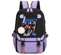 Zainetto per bambini - un regalo per gli amanti della musica | Zaino scolastico patchwork bicolore per ragazzi e ragazze, uno zaino scolastico leggero e capiente