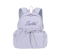 Zainetto Personalizzabile per Bambino e Bambina Zainetto Asilo con Nome Zaino Bambini Cadeau d'anniversaire de Rentrée Scolaire (C-Viola)