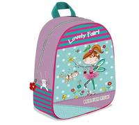 Zainetto pre scolare per bambine asilo e elementari - Licenza ufficiale Rachel Ellen - con Cerniera e manico - cm 30x22x10-20 Litri - Fatina Ballerina con Gattino