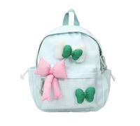 Zainetto Ragazza - Zaino alla Moda A Quadri per Uomo Donna E Bambino con Grazioso Design A Fiocco E Resistente per La Scuola per L'Uso Quotidiano per l'Abbigliamento Casual da O (Green One Size)