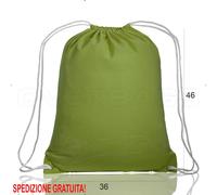 ZAINETTO SACCHETTO DI COTONE CM 36X46 CHIUSURA A STROZZO