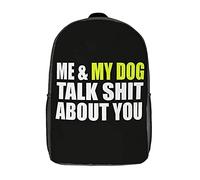 Zainetto Scuola Divertente Cane Da Famiglia Zaino Casual Backpack Eleganti Zaino Per Ragazzi Per Compleanno, Adulti, Studenti, 43X32X14Cm