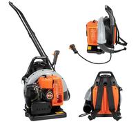 Zainetto soffiatore a benzina 63 CC 2 tempi 2,7 kW | con 6800 giri/min e serbatoio da 1,8 l | 120° + 135° Presa ignifuga regolabile per fogliame/neve | Struttura leggera da 19,7 lbs con sistema di