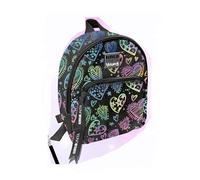 ZAINETTO TINTA UNITA YOUNG MINI IN TESSUTO GLITTERATO 25X21X12