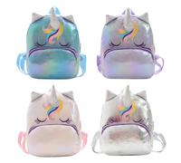 Zainetto Unicorno in PU Spallacci e Zip per Scuola | Bambine, Leggero e Adorabile, per Chiavi e Materiale Scolastico, Uso Quotidiano e Viaggio