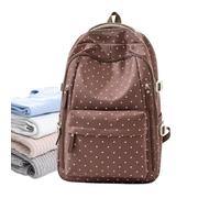 Zainetto Zaino Impermeabile Da Ragazza In Nylon A Pois Porta Laptop E Libri | Borsa Portatile Per Libri Per Scuola Palestra Università Ufficio Pendolari Casual Viaggio Escursionismo Avventura All