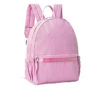 Zaini a righe Classic Cute School Book Bag Back To School Regalo per, Rosso rosato, 300.00x200.00x440.00mm/11.81x7.87x17.32inch, Casual