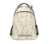 Zaini a stella a cinque punte con cuore giraffa per bambini zaino per scuola zaino per studenti borsa per libri per ragazzi ragazze borsa casual