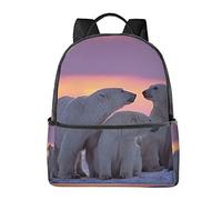 Zaini a tema tribù esotica per ragazze e ragazzi, borse per la scuola elementare, zaino per libri per scuola materna, Orso polare, One Size